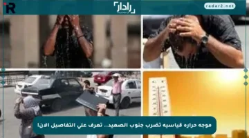 موجة حرارة قياسية تضرب جنوب الصعيد.. تعرف على التفاصيل الآن!